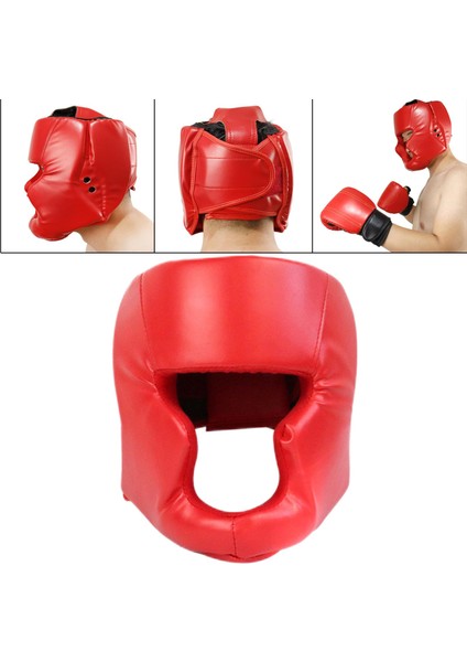 Head Guard Boks Makya Kafa Koruyucu Mma Kafa Yüzü 58 Ila 66CM Kırmızı 58 Ila 66CM Kırmızı