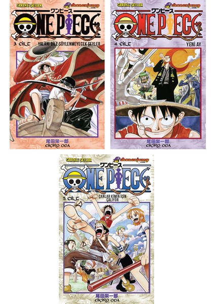 One Piece 3-4-5. Ciltler Manga Seti - Eiichiro Oda