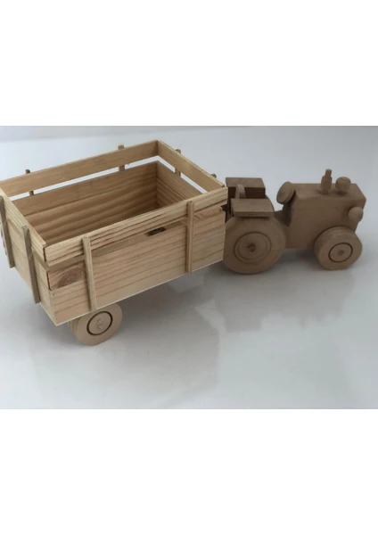 Wood Kids Ahşap Boyanabilir Büyük Boy Oyuncak Traktör