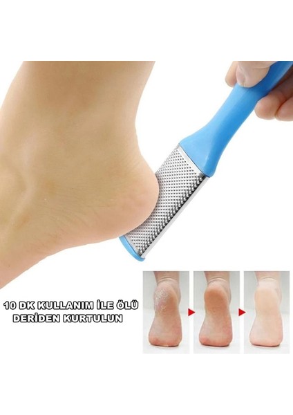 Mini Boy Çift Taraflı Törpü Ölü Deri Temizleme Aracı 16.5 cm Mavi Renk modelleri