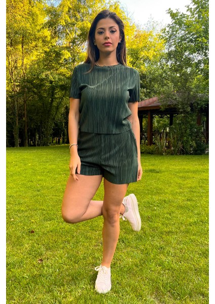 Kadın Haki Yeni Sezon Piliseli Alt Üst Ikili Takım NB10047 fırsatları