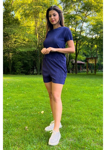 Kadın Lacivert Yeni Sezon Piliseli Alt Üst Ikili Takım NB10047 fiyatları