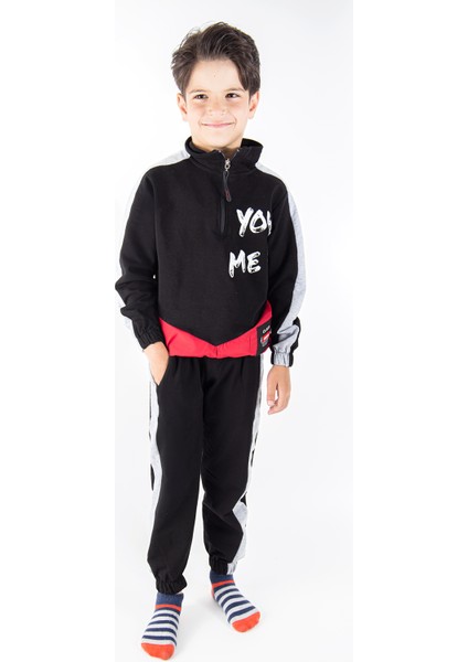 Yazı Baskılı Erkek Çocuk Eşofman Takımı fırsatları