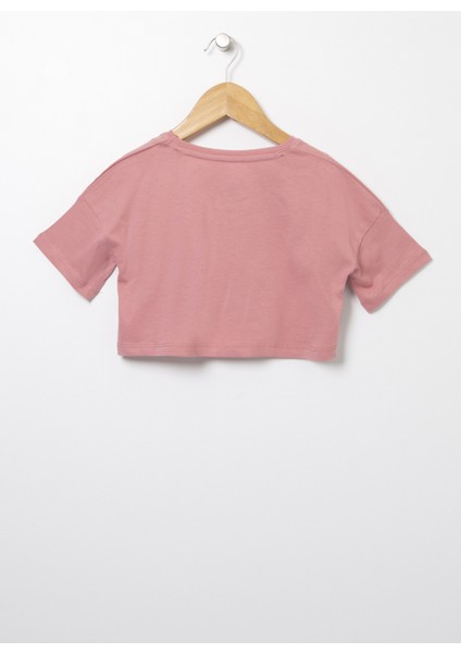 Baskılı Koyu Somon Kız Çocuk T-Shirt 222 Lcg 242002 90's K.somon fiyatları