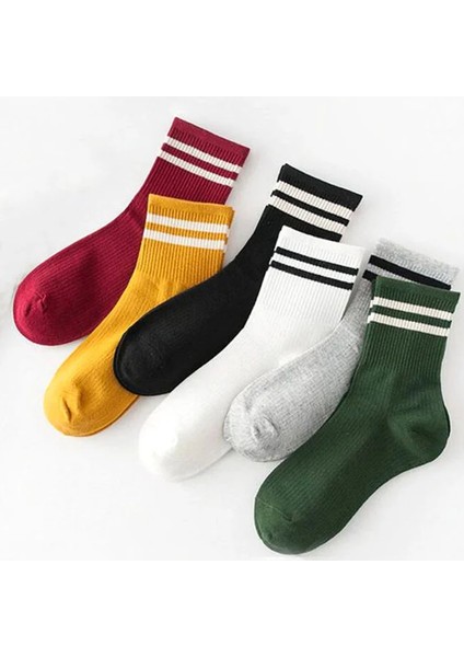 Unisex Çemberli Kolej Çorabı 6'lı modelleri