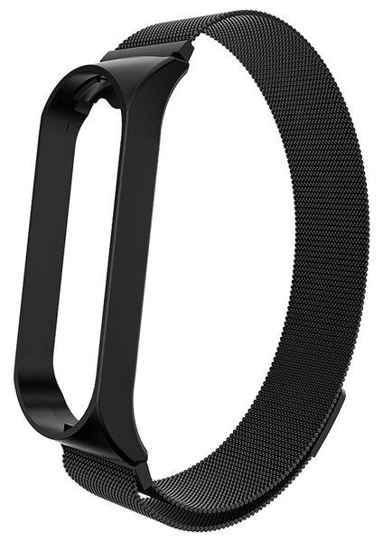 Mi Band 5-6 Için Metal Milanese Kordon Siyah