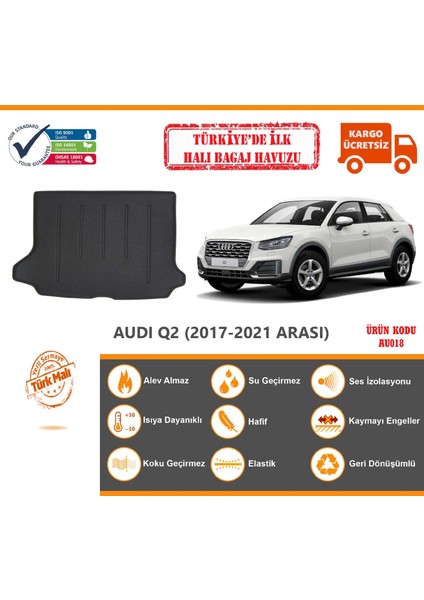 Audi Q2 Halı Bagaj Havuzu (2017 - 2021 Arası)