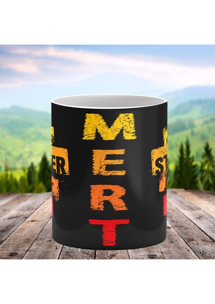 Motivasyon Serisi Getting Stronger Baskılı Kişiye Özel Isimli Porselen Kupa modelleri