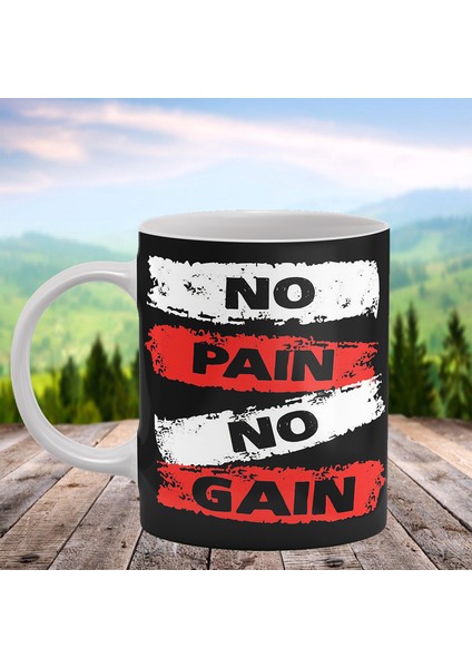 Motivasyon Serisi No Pain No Gain Baskılı Kişiye Özel Isimli Porselen Kupa fiyatları