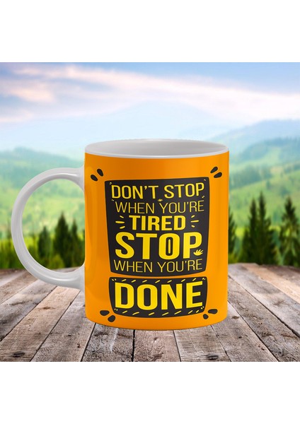 Motivasyon Serisi Durma! Baskılı Kişiye Özel Isimli Porselen Kupa fiyatları