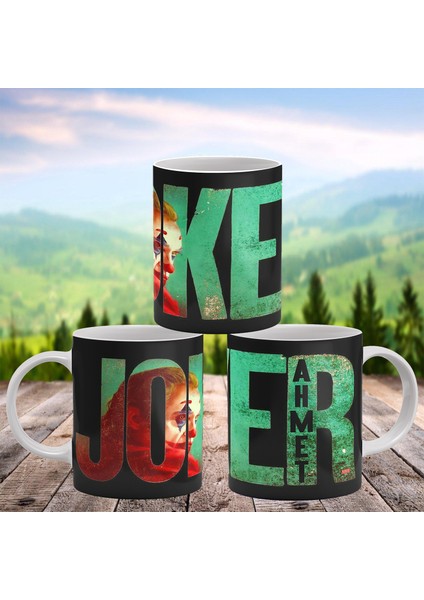 Joker Baskılı Kişiye Özel Isimli Porselen Kupa