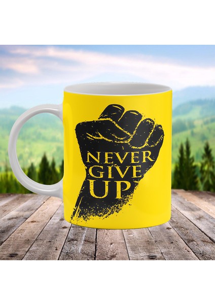 Motivasyon Asla Pes Etme! Baskılı Kişiye Özel Isimli Porselen Kupa fiyatları