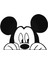 Mickey Mouse Peeking Sticker Araba Oto Arma Duvar Çıkartma 20 cm 1