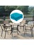 2x Tepeli Koltuk Minderleri Yuvarlak Geri 19 "x 19" Veranda Mobilya Sandalye Pedleri Lake Mavi 5
