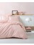 Çift Kişilik Saten Nevresim Takımı Elegante Stripe Pudra 1