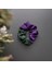 Scrunchies Yeşil Mor Saten Lastik Toka 1