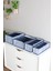 11 Gözlü Çekmece Içi Lacivert Çizgili Düzenleyici Organizer - Small 11 x 41 x 12 cm 3
