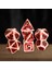 Akrilik Polyhedral Zar Aile Oyunları Için Kırmızı 4