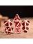 Akrilik Polyhedral Zar Aile Oyunları Için Kırmızı 5