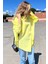 Sarı Oversize Basic Cepli Poplin Gömlek MG1530 1