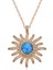 ​gümüş Mavi Opal Taşlı Güneş Kadın Kolye 1