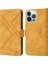 Geometrik Çizgi Pu Kasa Foriphone 13 Pro Sarı 4