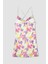 Coool A Kesim Askılı Çiçek Desenli Mini Kısa Kollu Elbise Y7313AZ22SM 8