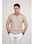 Slimfit Polo Yaka Likralı Küçük Desenli Erkek T-Shirt 2