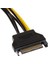 6 Pin - Sata 15 Pin Sata Güç Kablosu (Sata - 6 Pin Pcıe) Grafik Ekran Kartı Power Kablosu 3