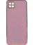 Xiaomi Redmi 9C Kılıf Kamera Korumalı Yumuşak Pastel Altın Kenar Bark Kapak Mor 1