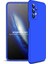 Samsung Galaxy A23 Uyumlu Kılıf 3 Parçalı Tam Koruma Sert Mika Ays Kapak Mavi 1