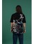 Oversize Baskılı Sıfır Yaka Erkek Penye T-Shirt 2