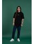 Oversize Baskılı Sıfır Yaka Erkek Penye T-Shirt 1
