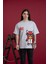 Oversize Desenli Sıfır Yaka Penye Erkek T-Shirt 1