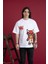 Oversize Desenli Sıfır Yaka Penye Erkek T-Shirt 1