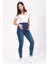 Hamile Esnek Karın Bantlı Skinny Kot Pantolon Lacivert 3