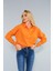 Kadın Oranj Oversize Uzun Basic Gömlek HZL22W-BD139001 1