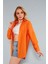 Kadın Oranj Oversize Uzun Basic Gömlek HZL22W-BD139001 4