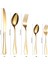 16 Parça Paslanmaz Çelik Çatal/bıçak/kaşık Takımı - Altın (Yurt Dışından) 2