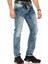 CD148 Yıkanmış Standart Kesim Mavi Erkek Kot Pantolon 1