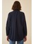 Kadın Lacivert Oversize Uzun Basic Gömlek HZL22W-BD139001 3