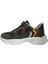 Gri Turuncu Cırtlı Sneakers Spor Ayakkabı 3