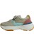 Bej Pembe Mavi Cırtlı Sneakers Spor Ayakkabı 3