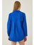 Kadın Canlı Mavi Oversize Uzun Basic Gömlek HZL22W-BD139001 3