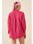 Kadın Koyu Pembe Oversize Uzun Basic Gömlek HZL22W-BD139001 3