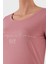 Pamuklu Baskılı Regular Fit Bisiklet Yaka T Shirt Bayan T Shirt 3LTT16 Tjcrz 1413 4