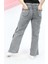 Kız Çocuk Bol Paça Yandan Çıt Çıt Düğmeli Kot Jean Pantolon-PNT-0014 2