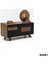Çift Hoparlörlü Gramafon Speaker Bluetooth Hoparlör Fm Radyo+Sd Kart+UsbA+3.5mm Aux Girişli 3
