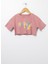 Baskılı Koyu Somon Kız Çocuk T-Shirt 222 Lcg 242002 90's K.somon 1