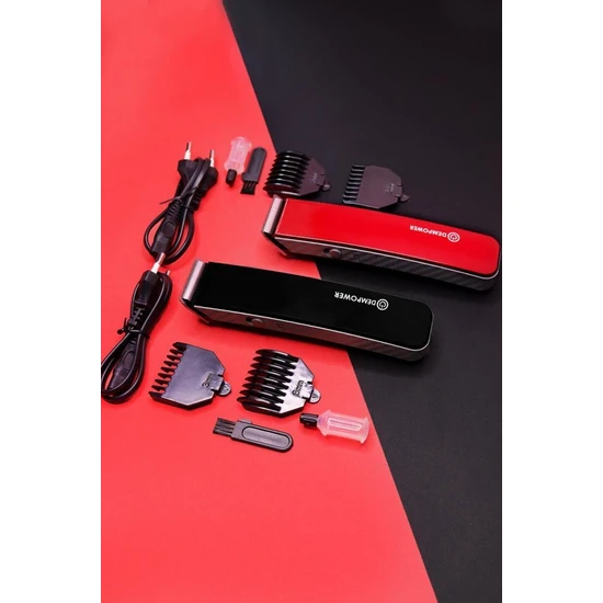 Dempower 2'li Set Dp-02 Saç Sakal Tıraş Makinesi - Kırmızı ve Siyah